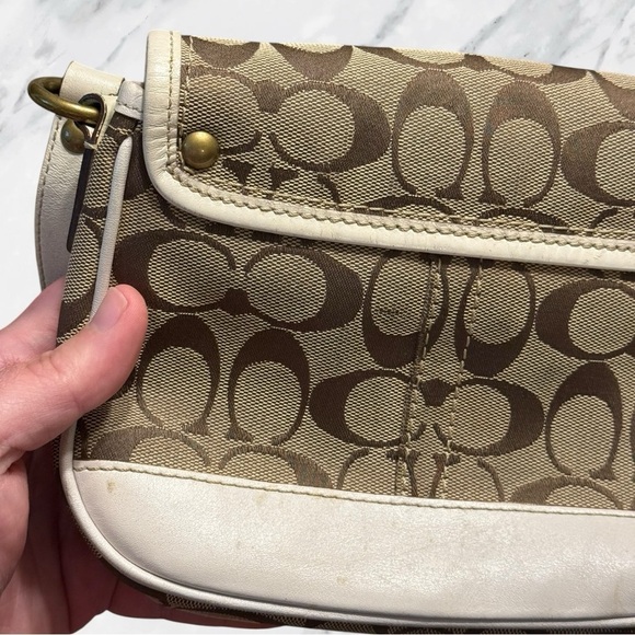 Coach Brown and Cream Crossbody Bag - Picture 7 of 13
